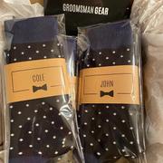 Groomsman Gear Navy Blue Polka Dot Socks | Men's Size 7-12 Review