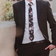 Groomsman Gear Black Floral Skinny Tie + Gift Box Review