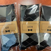 Groomsman Gear Black & Grey Argyle Socks | Men's Size Review