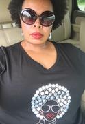 Zoe and Eve Zoe Rhinestone Studded Afro Hair Style T Shirt Review