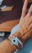 Milestones by Ashleigh Bergman Mother of Pearl Evil Eye On Gold Filled Beads & Rainbow Thread Bracelet Review