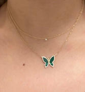 Milestones by Ashleigh Bergman Malachite Butterfly with Diamond Frame Necklace Review