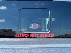 Lions Not Sheep Lions Not Sheep Window Vinyl Stickers (Red / Large / Horizontal) Review