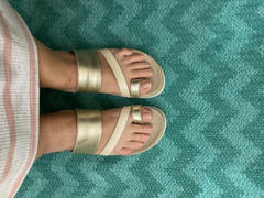 Shoeq Athena Slide in Champagne Sand Review