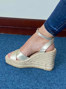 Kate from Shoeq Lucia Espadrille Wedge in Champagne Review