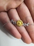 romanticwork Sunflower Anklet Sterling Silver Good Luck Charm Jewelry S925 Sterling Silver Foot Jewelry Review