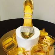 CaljavaOnline Gold Diamond Pyramid Glam Ribbon - Cake Wrap Review