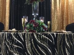Urquid Linen Skyfall Sequins Table Linen in Black and Gold Review