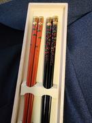 MUSUBI KILN Fukunishi Sobe Pine, Bamboo and Plum Aizu Lacquerware Set of Two Pairs of Chopsticks 23cm/9in and 21cm/8.3in Review