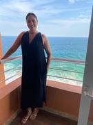 ocean+main Sleeveless Black Gauze Midi Dress with Pockets Review
