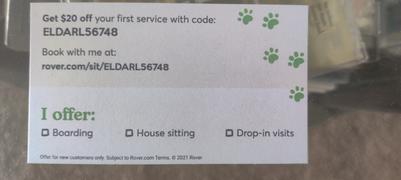 The Rover Store Overnight Promo Cards - Services Listed (250 cards) Review