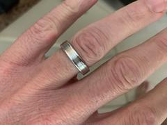 KAVALRI Brushed & Polished White Gold With Rose Gold Inlay Mens Wedding Ring Review