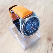 WatchObsession Hirsch CARBON Embossed Water-Resistant Leather Watch Strap in ORANGE Review