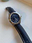 WatchObsession Breitling-Style Calf Leather Watch Strap and Buckle in BLUE Review