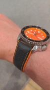 WatchObsession Hirsch ROBBY Sailcloth Effect Performance Watch Strap in BLACK / ORANGE Review