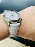 WatchObsession Hirsch RAINBOW Lizard Embossed Leather Watch Strap in WHITE Review