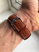 WatchObsession Hirsch BOSTON Buffalo Calfskin Leather Watch Strap in GOLD BROWN Review