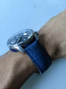 WatchObsession Hirsch DUKE Blue Alligator Embossed Leather Watch Strap Review