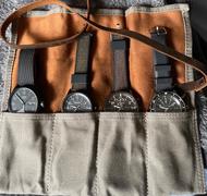 The Sydney Strap Co. Khaki & Tan Waxed Canvas & Velvet Watch Roll - Four Slots Review
