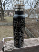 Ocala - Florida Engraved Map Bottle with Bamboo Top in Matte Black — JACE  Maps