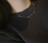 Gelin Diamond Pearl Station Necklace in 14k Solid Gold Review