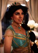 Coshduk Aladdin the Movie Princess Jasmine Costume Naomi Scott Gown Blue Dress Cosplay Costume Review