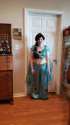 Coshduk Aladdin the Movie Princess Jasmine Costume Naomi Scott Gown Blue Dress Cosplay Costume Review