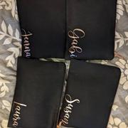 The White Invite Bridesmaid Makeup Bag - Black with Rose Gold Zipper Review