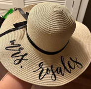 The White Invite Personalized Mrs. Beach Hat / Floppy Hat - Natural Review