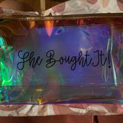The White Invite Bridesmaid Clear Makeup Bag with Gold Zipper Review