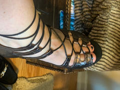 Yami Dance Shoes PERFORMER BLACK - Open Toe Latin Dance Shoe, Black Satin, Flared Heel Review
