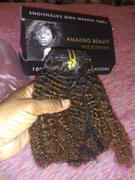 AmazingBeautyHair Clip in Hair Extension Afro Kinky Curly Ombre Natural Black to Chocolate Brown Review
