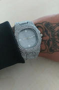 Frosted Fate Iced Out Diamond Watch With Leather Strap - Silver Review