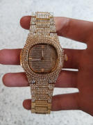 Frosted Fate Iced Out Diamond Watch With Leather Strap - Gold Review
