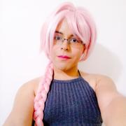 Uwowo Cosplay Uwowo Game Fate Grand Order/FGO Astolfo Cosplay Wig 60cm Long Pink Braid hair Review