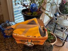 Couleur Nature Laundered Linen Napkins Mustard & Grey, Set of 4 Review