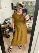 Pyne and Smith Clothiers Model No.17 Full Length Tea Dress in Saffron Linen Review