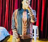 Buttonscarves La Bella Stripe Shirt with Lace - Dawn Review