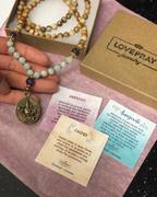 Lovepray jewelry Nurture and Calm, 108 Bead Jasper, Amethyst and Amazonite Gemstone  Mala Wrap Bracelet Or Necklace with Ganesh Pendant Review