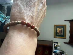 Lovepray jewelry Grounding, First Chakra, Sandalwood and Genuine Red Jasper Gemstone Mala Bracelet Review
