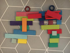 The Creative Toy Shop Gluckskafer Rainbow Building Slats - 64 Piece Set Review