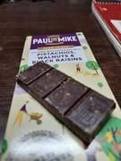 PAUL AND MIKE 57% DARK MILK PISTACHIOS WALNUTS AND BLACK RAISINS CHOCOLATE Review