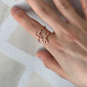 diyjewelry Copper/925 Sterling Silver Personalized Dainty Double Name Ring Review