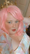 Pose Wigs Pink Medium Length Curly with Bangs Lace Front Wig - Duchess Series LDREA183 Review