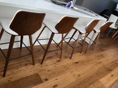 Just Bar Stools Justin Leatherette Bar Stool in Walnut/White Review
