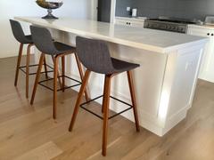 Just Bar Stools Laurent Fabric Kitchen Stool in Walnut/Charcoal Review