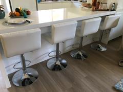 Just Bar Stools Aldo Leatherette Kitchen Stool (Set of 2) Chrome/White Review