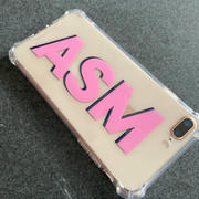 Monogrammed Phone Case (Clear) - Sprinkled With Pink