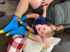 John's Crazy Socks Super Dad Me and Mini Crew Socks Review