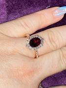 Gemalion Rhodolite Garnet Vintage Halo Bridal Ring Review